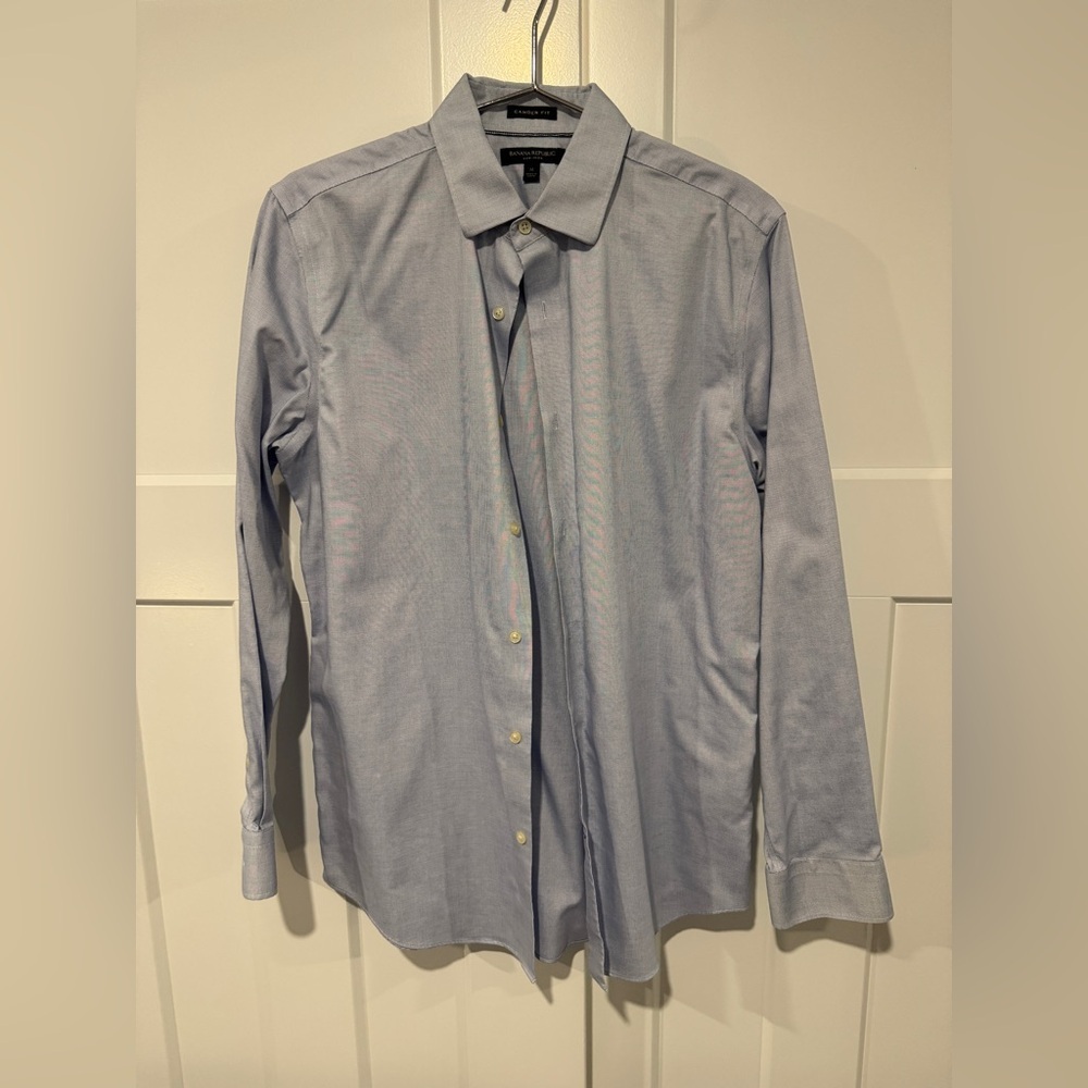 Banana Republic Non-Iron Camden Fit Sky Blue Dress Shirt